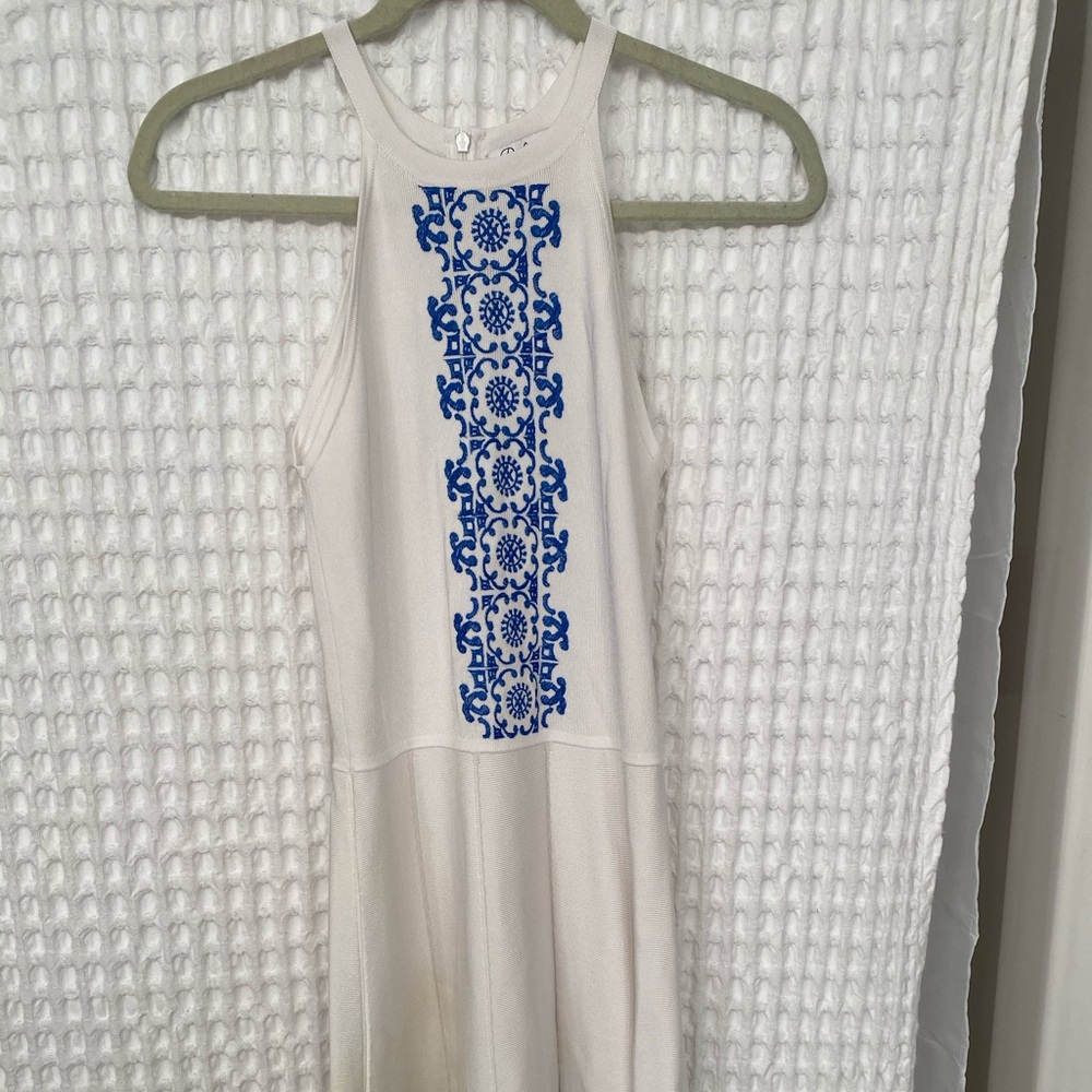 Parker embroidered halter dress